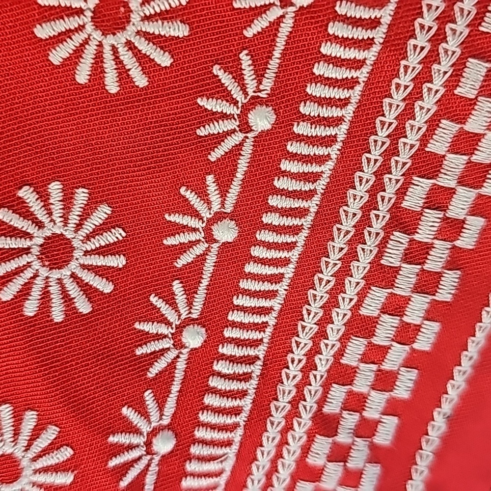 Ann Taylor shorts 8 high rise linen blend Red embroidered flowers NWT - Picture 11 of 13